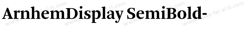 ArnhemDisplay SemiBold字体转换